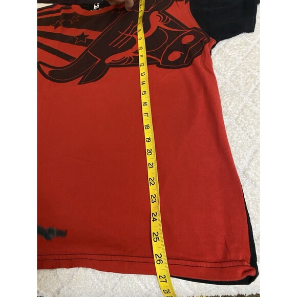 UNK Chicago Bulls Graphic Print 2 Sided Shirt NBA Red/blaxk Men’s Size Medium - Picture 13 of 14